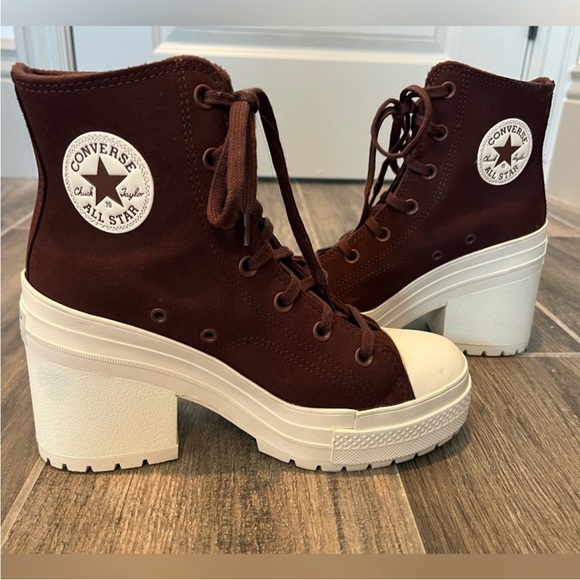 Converse Women's Brown Platform Heels - Picture 1 of 6
